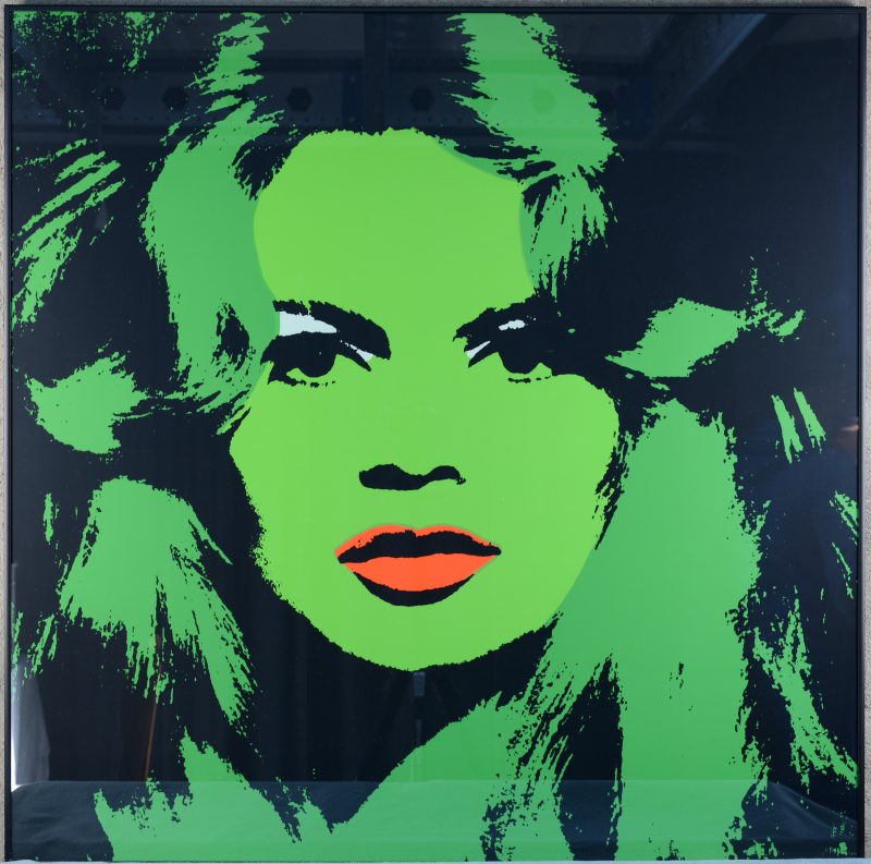 “Brigitte Bardot.” een zeefdruk naar Andy Warhol.