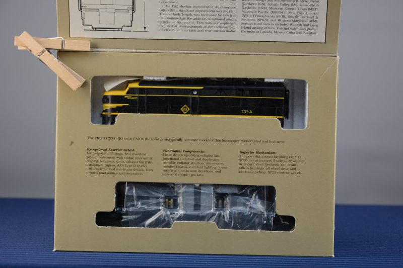 Een FA2 Diesellocomotief van de Erie Railroad voor spoortype HO. In originele doos.