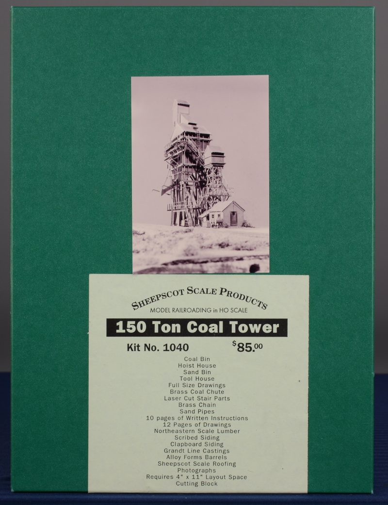 “150 ton coal tower”. Een modelbouwkit op schaal HO. Compleet en in originele doos.