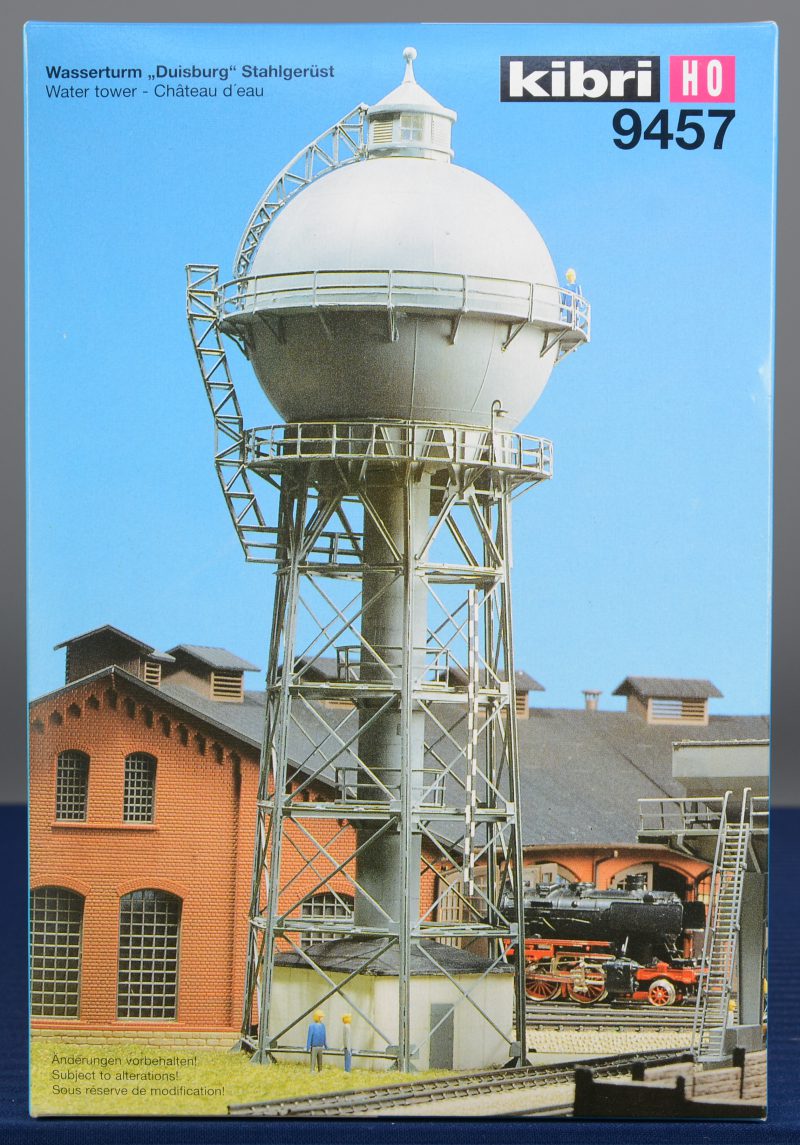 “Watertoren Duisburg”. Een modelbouwkit op schaal HO. Compleet en in originele doos.