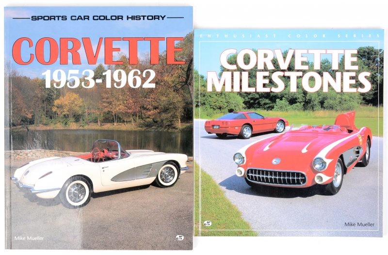 Twee documentatieboeken: ‘ Corvette milestones’ M. Mueller en ‘ Sports car color history: Corvette 1953 - 1962’ M. Mueller