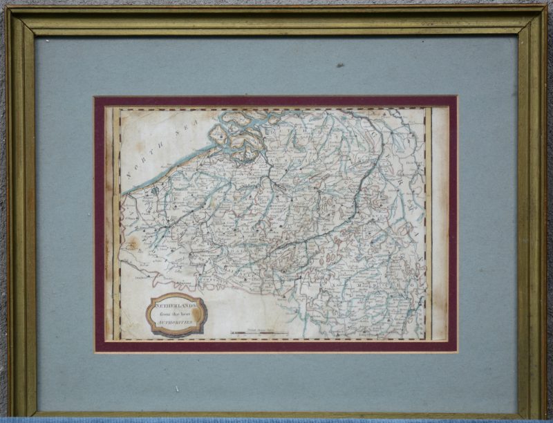 “The Netherlands”. Engelse landkaart van begin XIXde eeuw.