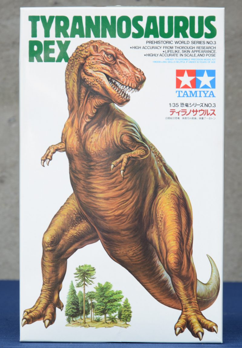“Tyrannosaurus Rex”. Een bouwpakket op schaal 1/35. Compleet en in originele doos.