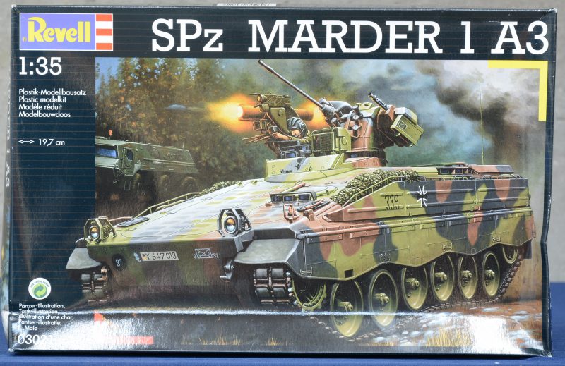 “Spz Marder 1 A3”. Een bouwpakket op schaal 1/35. Compleet en in originele doos.