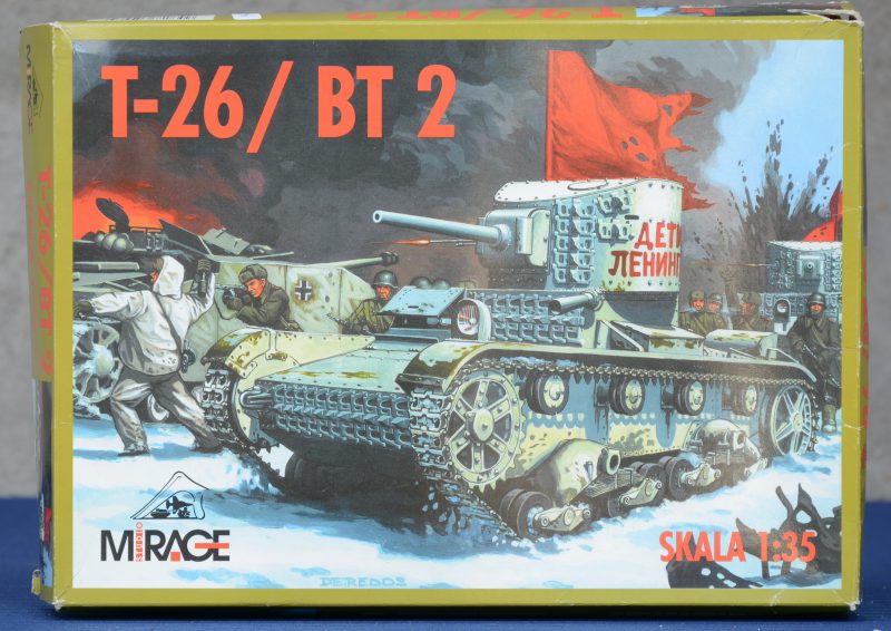 “Tank T-26/BT”. Een bouwpakket. Compleet en in originele doos.