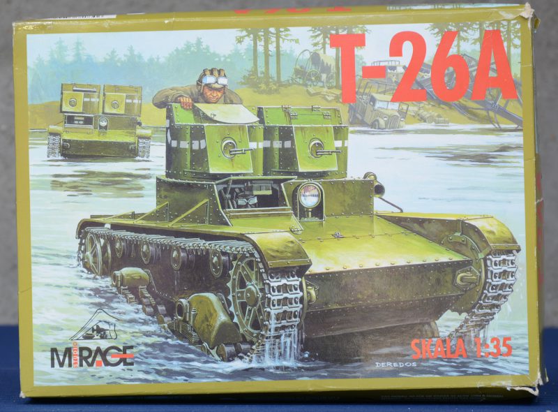 “Tank T-26A”. Een bouwpakket. Compleet en in originele doos.
