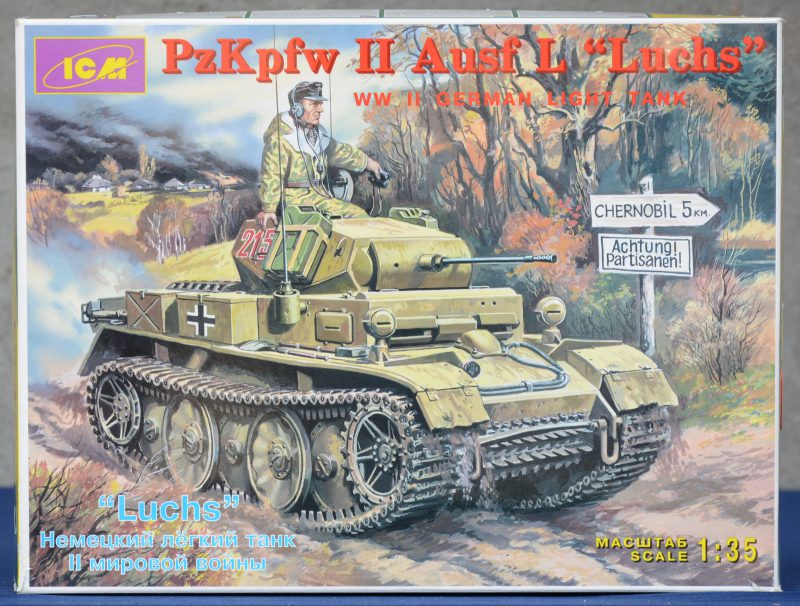 “Panzerkampfwagen II”. Een bouwpakket op schaal 1/35. Compleet en in originele doos.