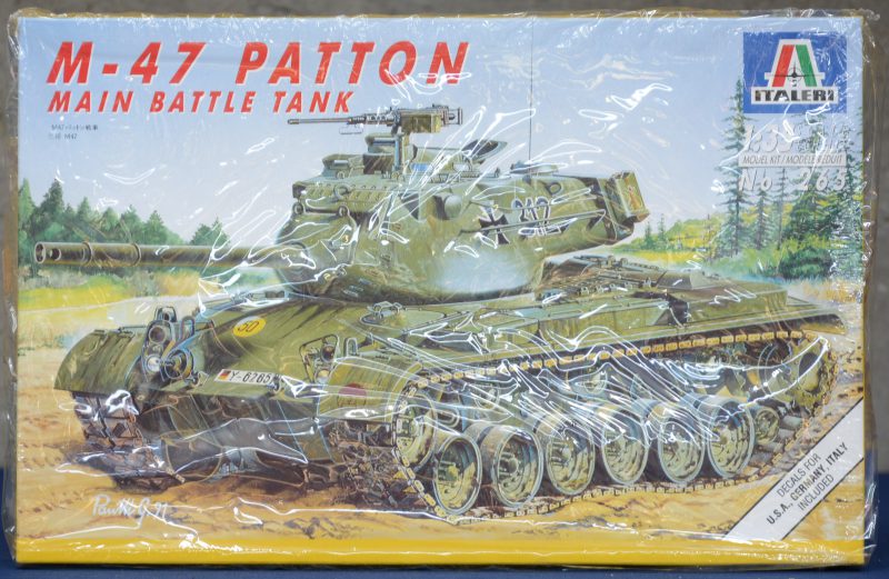 “M-47 Patton”. Een bouwpakket op schaal 1/35. Compleet en in originele doos.