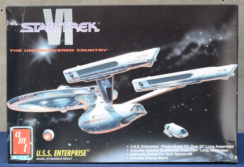 “U.S.S. Enterprise”. Een bouwpakket met een model uit “Star Trek VI - The undiscoverd country”. Compleet en in originele doos.