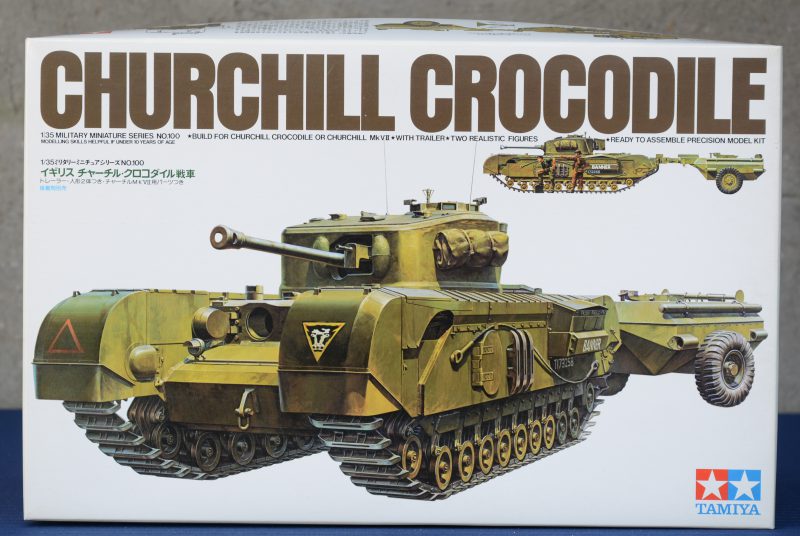 “Churchill Crocodile”. Een modelbouwkit op schaal 1/35. Compleet en in originele doos.