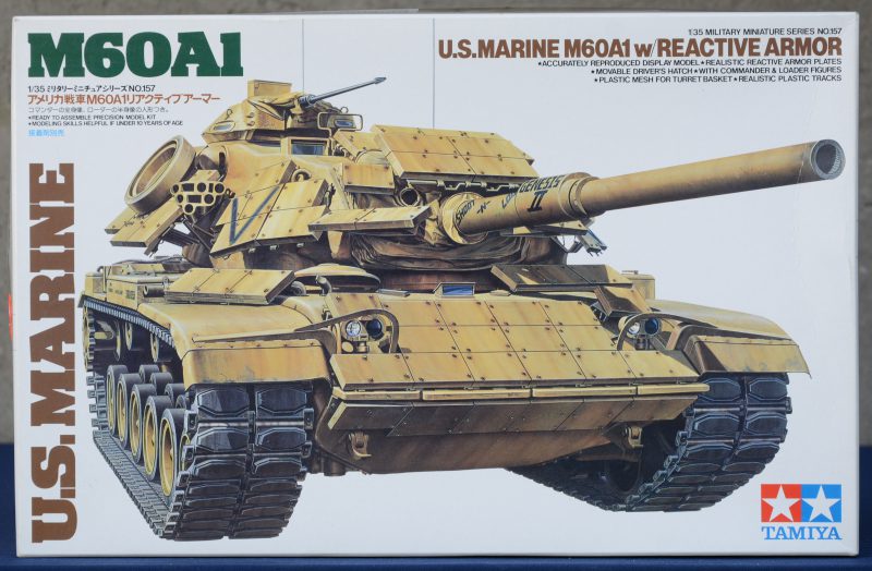 “M60A1”. Een modelbouwkit op schaal 1/35. Compleet en in originele doos.