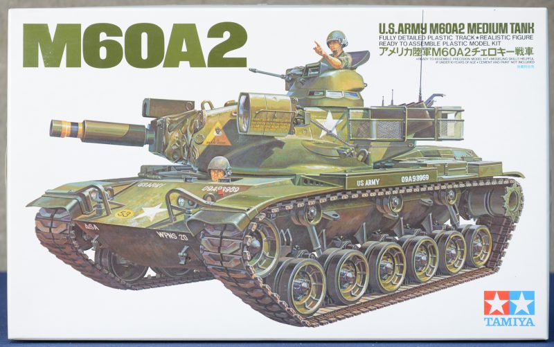 “M60A2 Medium tank”. Een modelbouwkit op schaal 1/35. Compleet en in originele doos.