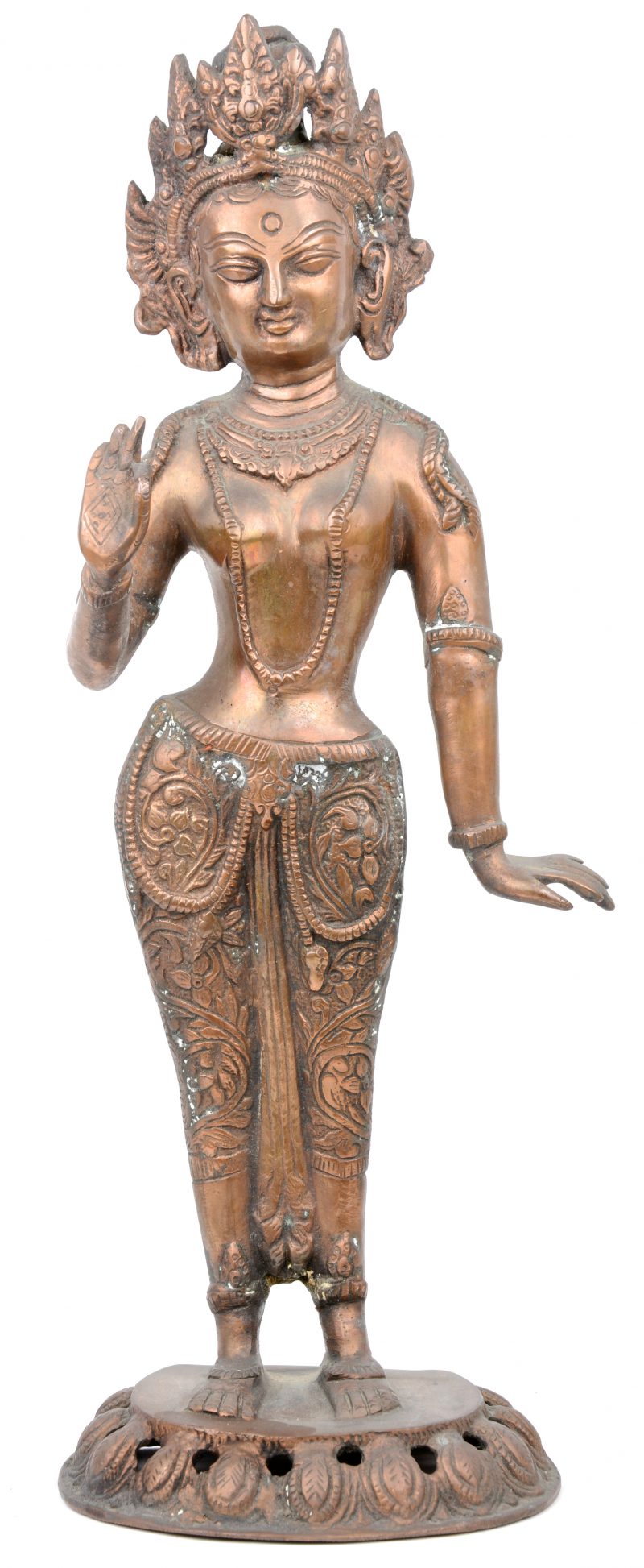 Een Balinees beeld van brons.