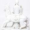 “Wijsgeer met paard”. Een groepje van monochroom wit porselein in de geest van het blanc-de-Chine.