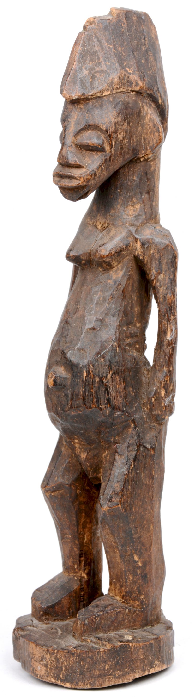 Een houten Afrikaans vruchtbaarheidsbeeld.