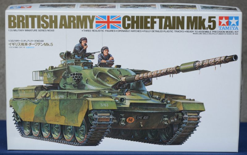 “British army Chieftain Mk.5”. Een modelbouwkit op schaal 1/35. Compleet en in originele doos.