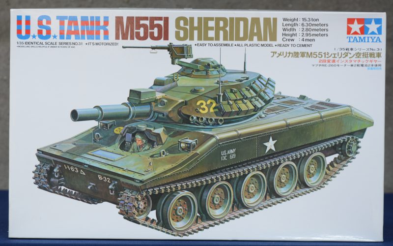 “U.S. Tank M55I Sheridan”. Een modelbouwkit op schaal 1/35. Compleet en in originele doos.