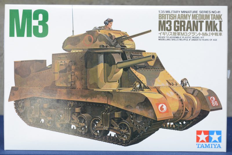 “M3 Grant Mk.1”. Een modelbouwkit op schaal 1/35. Compleet en in originele doos.