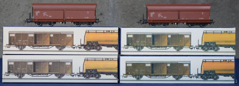 Een lot van zes zijlossers van de Deutsche Reichsbahn voor spoortype HO. In originele dozen.