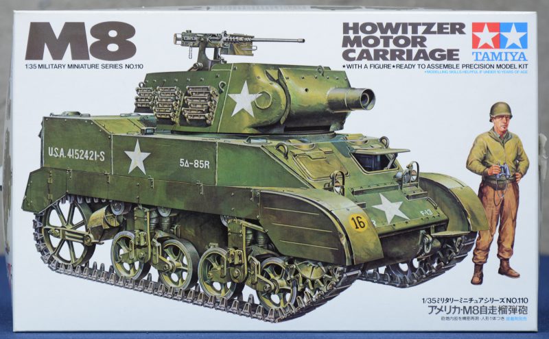 “M8 Howitzer motor carriage”. Een bouwpakket op schaal 1:35. Compleet en in originele doos.