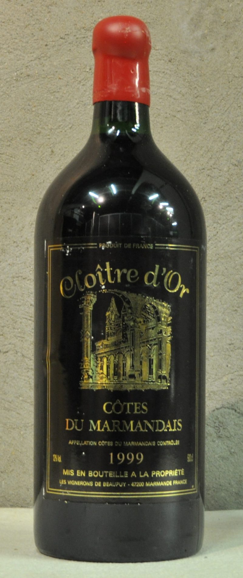 Cloître d’Or A.C. Côtes du Marmandais  Vignerons de Beaupuy, Marmande M.C. O.K. 1999  aantal: 1 5 l
