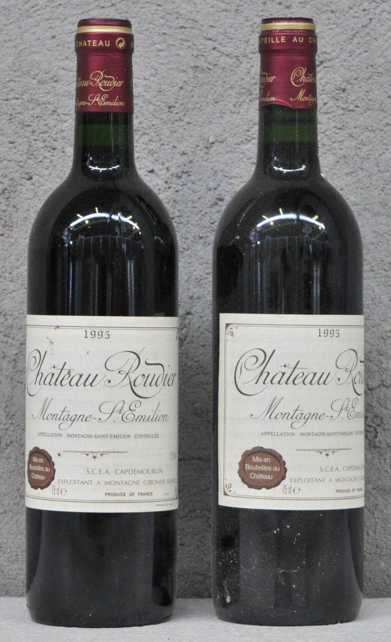 Ch. Roudier A.C. Montagne-St-Emilion   M.C.  1995  aantal: 2 bt.