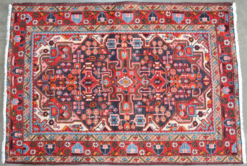 Een handgeknoopt wollen karpet. Iran.