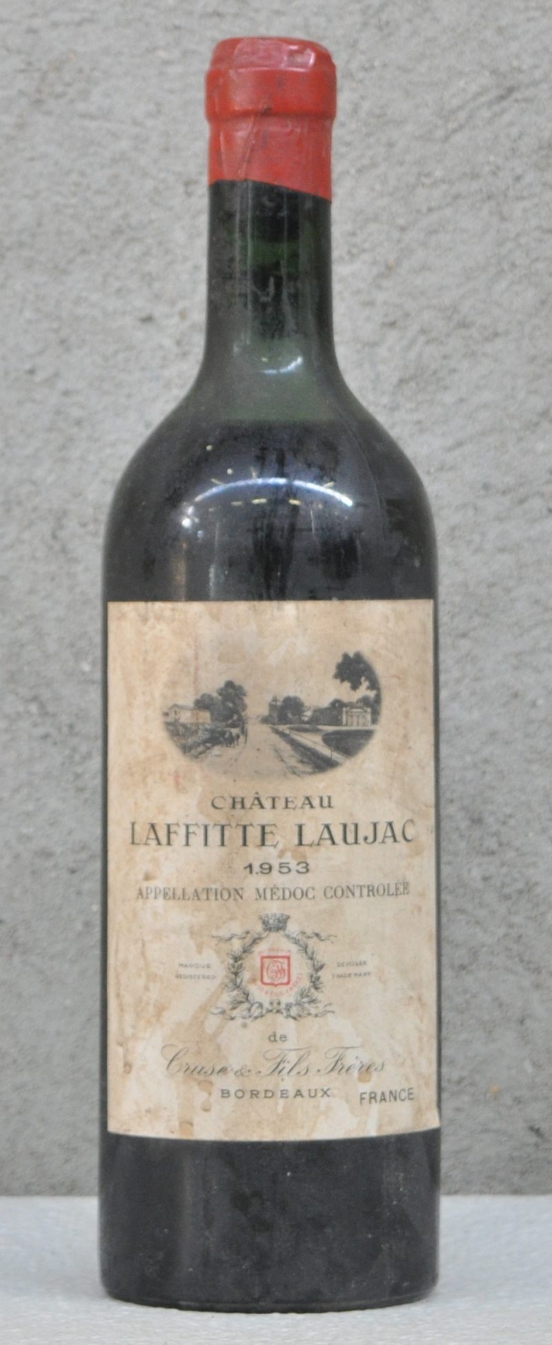 Ch. Laffitte Laujac A.C.Médoc  Cruse & Fils Frères, Bordeaux   1953  aantal: 1 bt