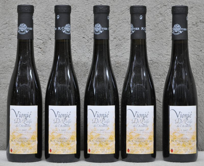 Vionié de Paille de l’Ardèche Vin de Table de France Doux  M. Chapoutier, Tain M.O. K. 2002  aantal: 5 hbt