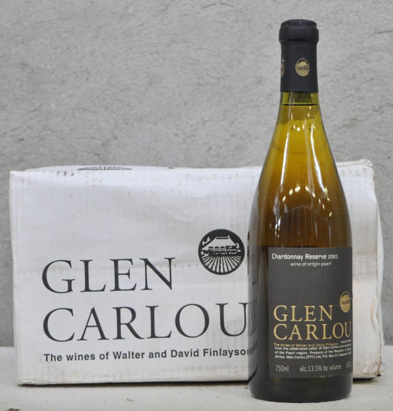 Chardonnay Reserve Wine of Origin Paarl  Glen Carlou, Klapmuts M.O. O.D. 2001  aantal: 6 bt.
