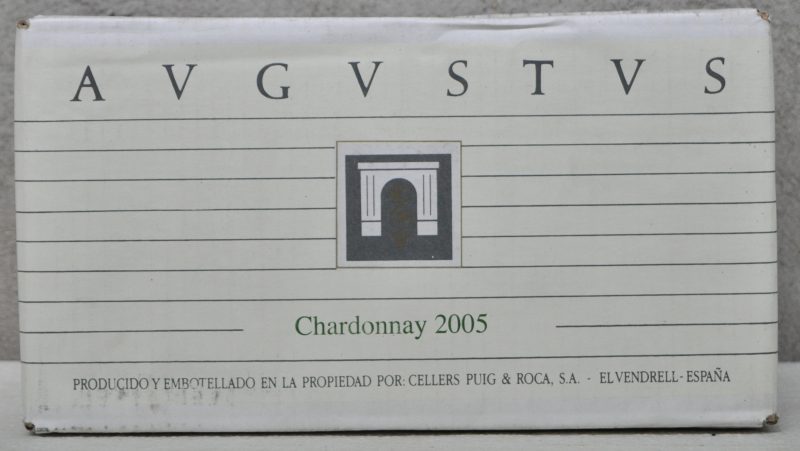 Chardonnay Augustus D.O. Penedés  Cellers Puig & Roca, El Vendrell M.O. O.D. 2005  aantal: 6 bt.