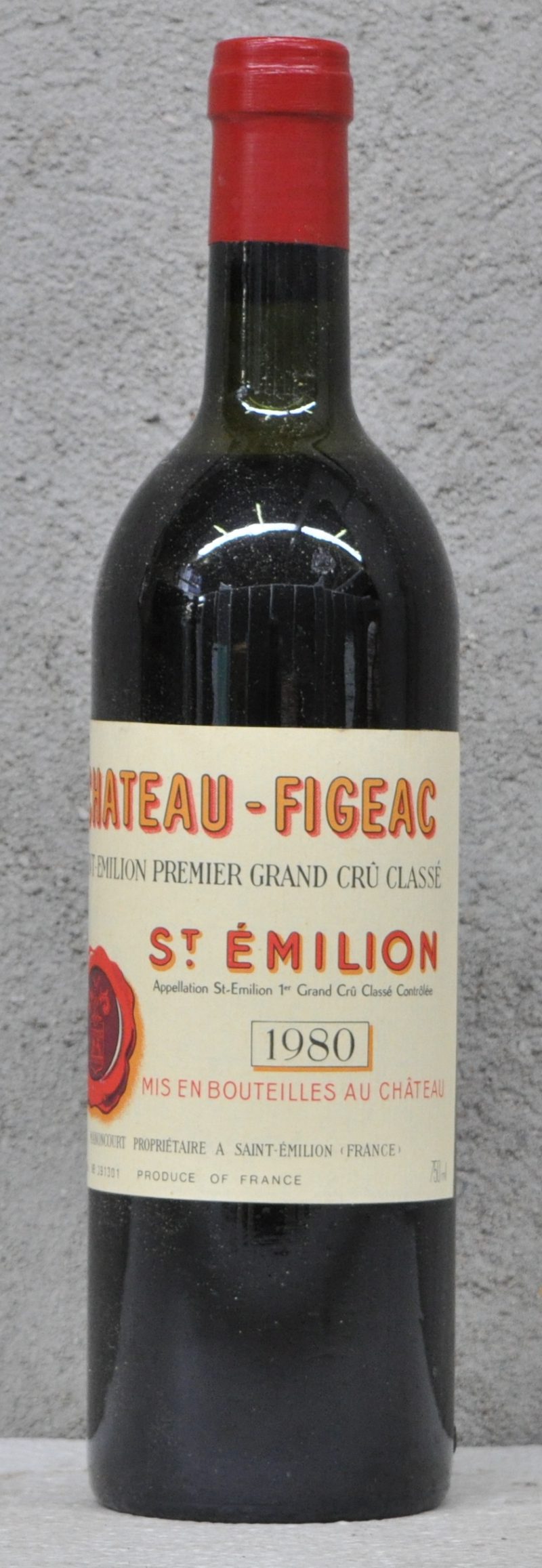 Ch. Figeac A.C. St-Emilion 1e grand cru classé   M.C.  1980  aantal: 1 bt. ts