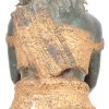 Een Thaise Boeddha van deels goudgepatineerd brons.