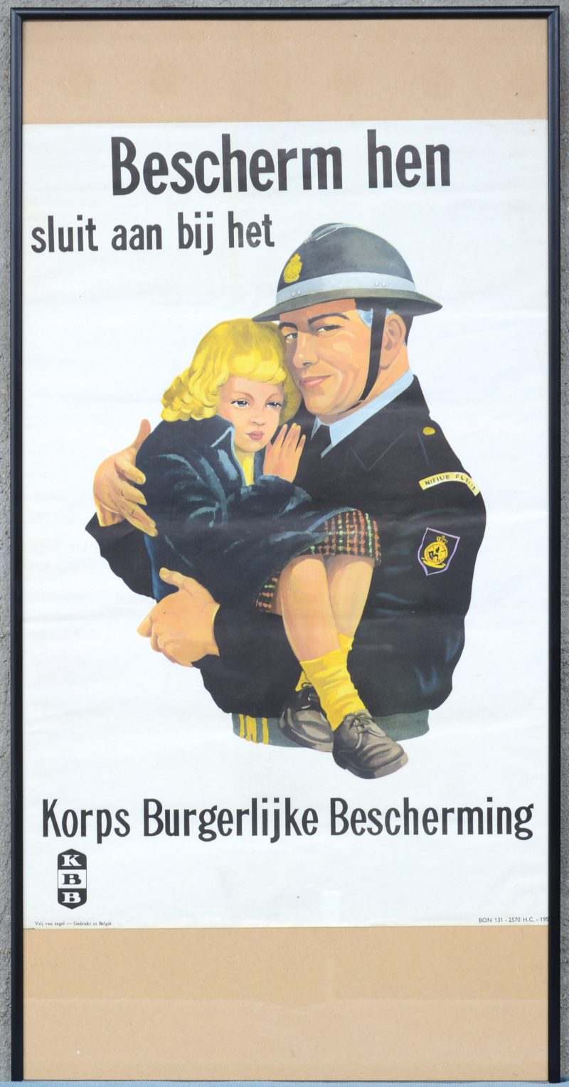 Een originele affiche van de Burger bescherming.