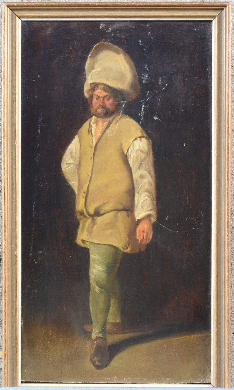 “Portret van een man”. Olieverf op paneel. Naar de XVIIde eeuw.