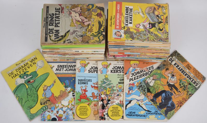 Een lot van 55 strips en albums, waaronder Jommeke en Nero.