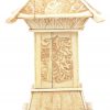 Een Chinees tempeltje van fijn gesculpteerd been.