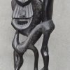 Afrikaanse ebbenhouten non - figuratieve sculptuur.