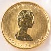Een gouden munt van 5 dollars. Elizabeth II. Canada 1986.