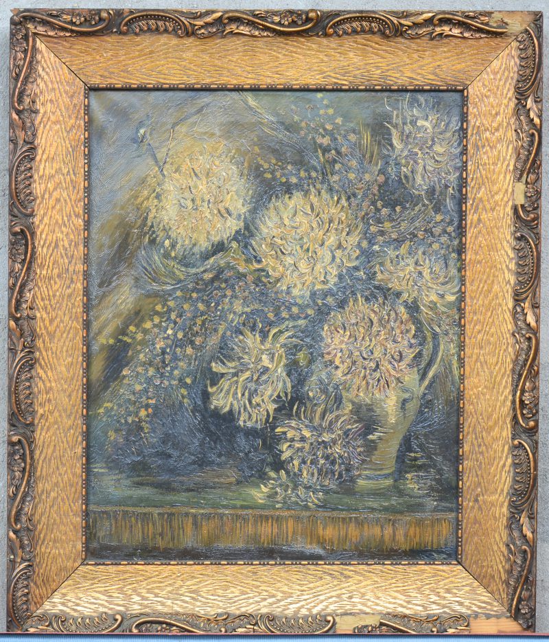 “Bloemenstilleven”. Olieverf op doek. Omstreeks 1910.