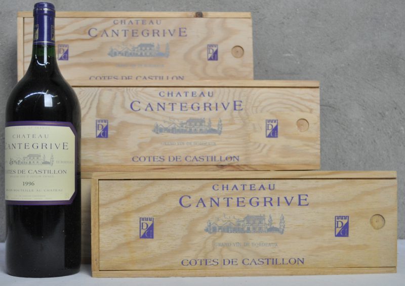 Ch. Cantegrive A.C. Côtes de Castillon   M.C. O.K. 1996  aantal: 6 Mag. Individuele kistjes
