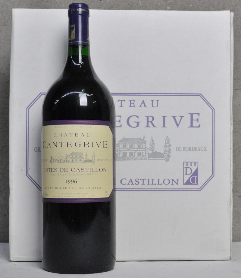 Ch. Cantegrive A.C. Côtes de Castillon   M.C. O.K. 1996  aantal: 6 Mag. Individuele kistjes