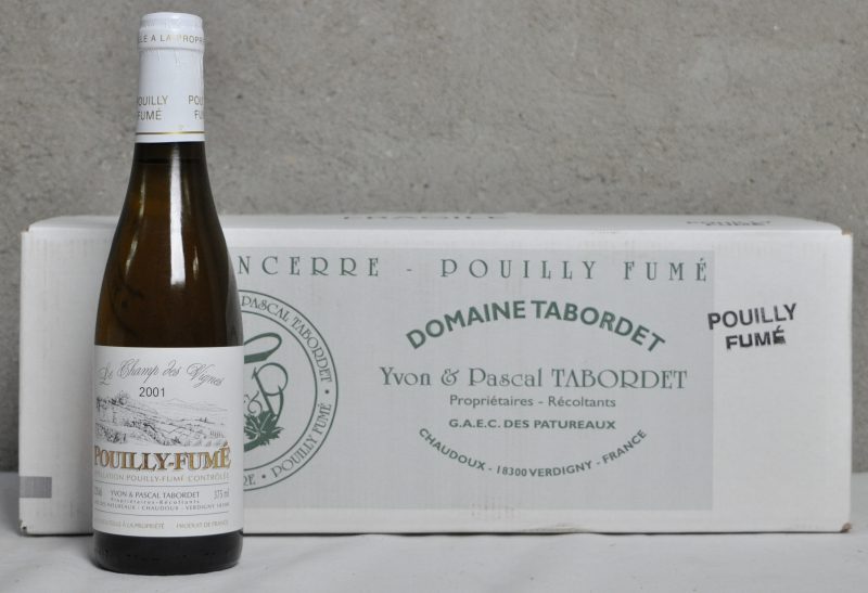 Pouilly-Fumé Le Champ des Vignes A.C.   Yvon & Pascal Tabordet, Chaudoux-Verdigny M.P. O.D. 2001  aantal: 12 hbt