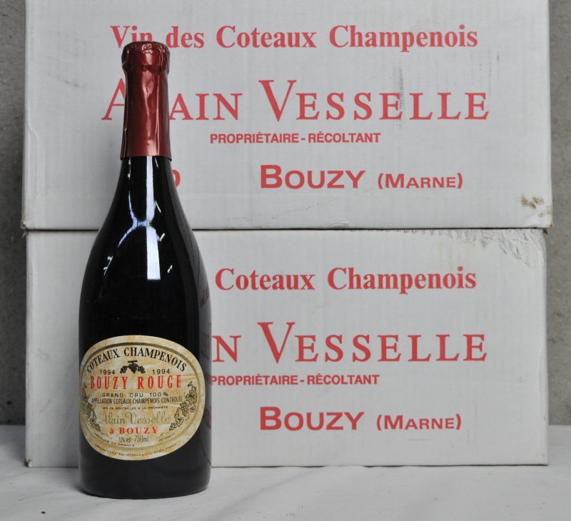 Bouzy Rouge A.C. Coteaux Champenois Grand cru Alain Vesselle, Bouzy M.O. D. 1994  aantal: 10 bt
