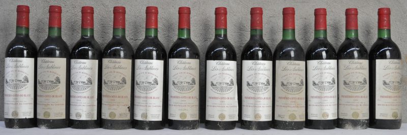 Ch. Les Aublines A.C. 1e Côtes de Blaye   M.C.  1989  aantal: 12 bt