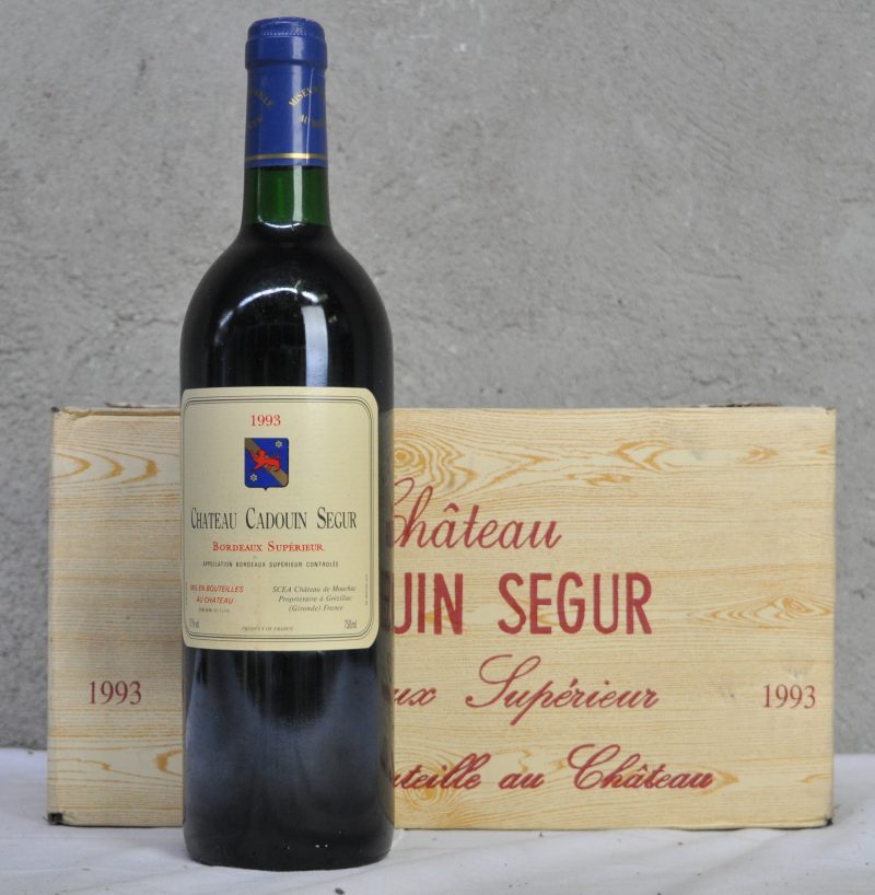 Ch. Cadouin Ségur A.C. Bordeaux Supérieur   M.C. O.D. 1993  aantal: 6 bt