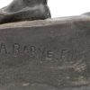 “Pierot met poedel”. Een bronzen beeld naar een werk van Barye.