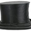 Een zijden chapeau claque en een hoge hoed van mollevacht in doos.