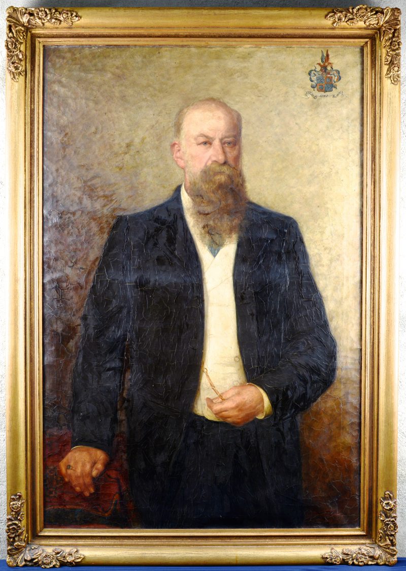 “Herenportret. Alphonse Joseph Vermoelen”. Olieverf op doek. Belgische school, XIXde eeuw.