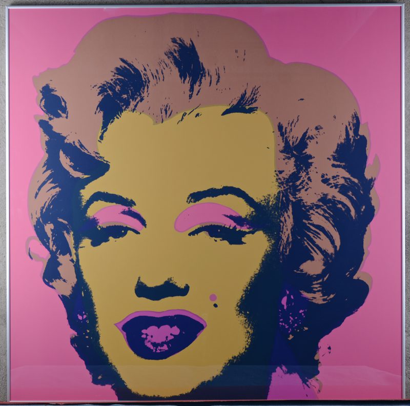 “Marilyn”. Een zeefdruk naar een werk van Andy Warhol. Uitgave van Sunday B. Morning.